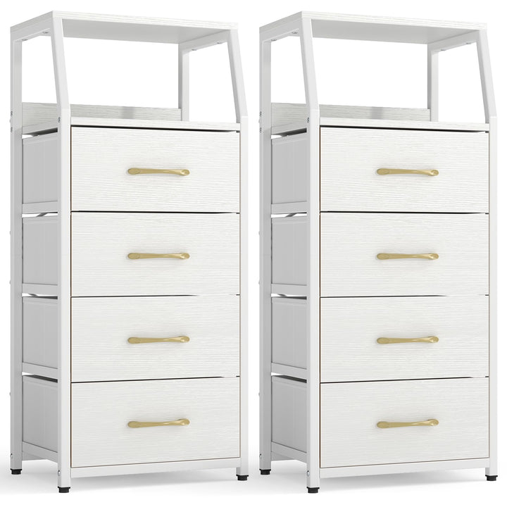GIANTEX Tall Dresser with 5/4 Fabric Drawers (1/2)