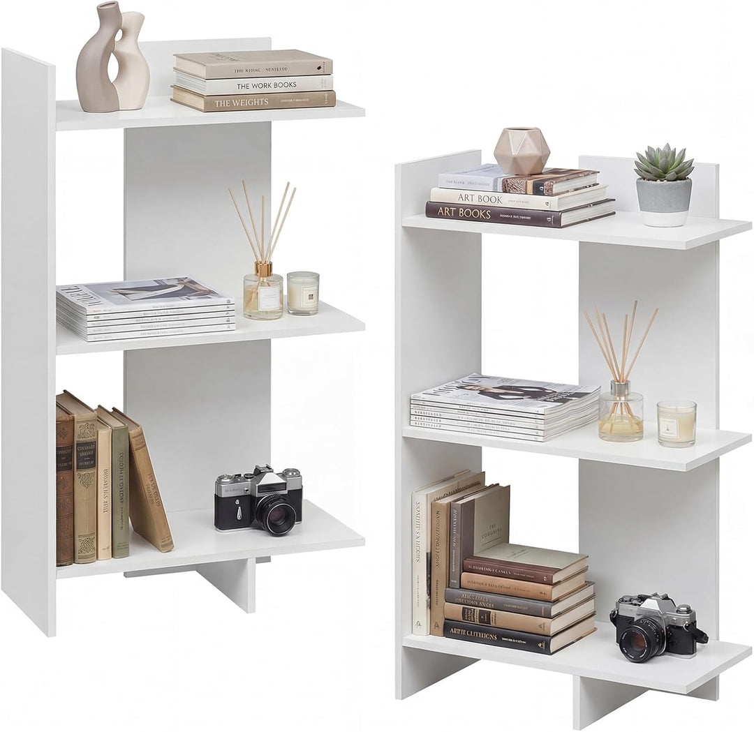 Giantex 3-Tier Wooden Free Standing Open Storage Bookshelf with Anti-Tipping Kit