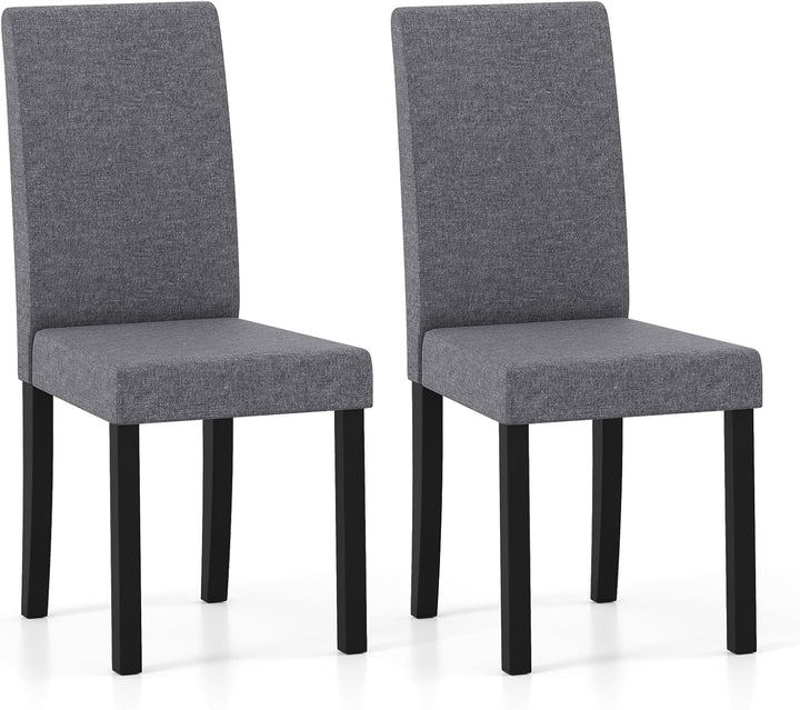 Giantex Upholstered Dining Chair Set of 2/4 Mid Century Modern Fabric Kitchen Chairs with Thick Padded Seat