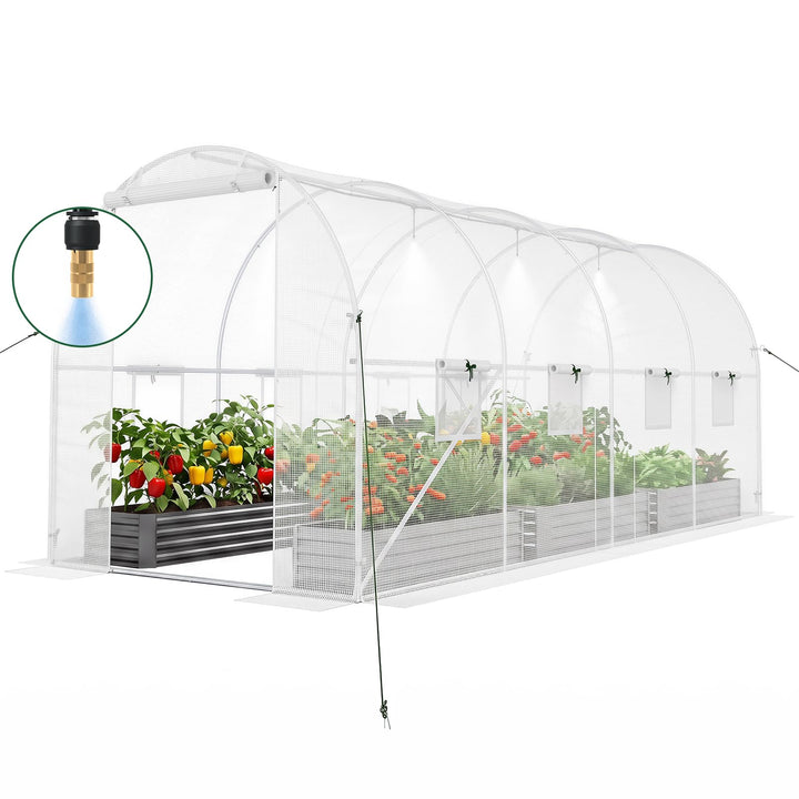 Giantex 15 x 7 x 7 ft Walk-in Tunnel Greenhouse for Outdoors