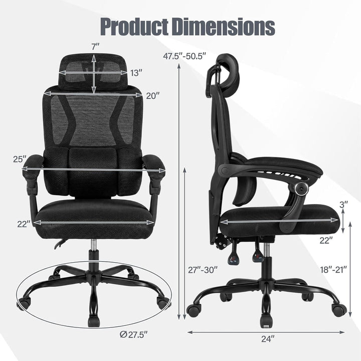 GIANTEX Mesh Office Chair, Ergonomic Computer Desk Chair w/Lumbar Support