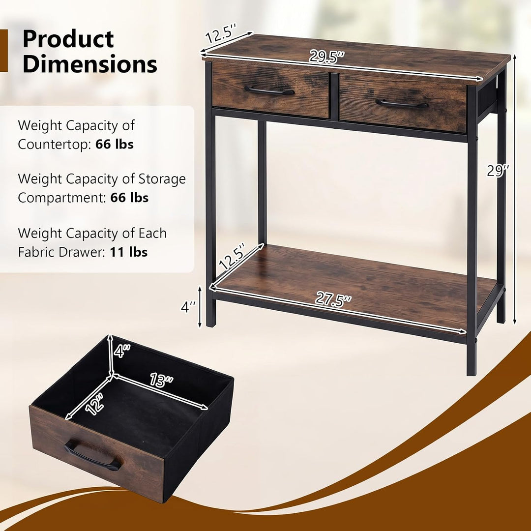 GIANTEX Narrow Console Table Industrial Sofa Table