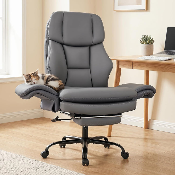 Giantex Criss Cross Legged Reclining Desk Chair with 5-Level Adjustable Armrests