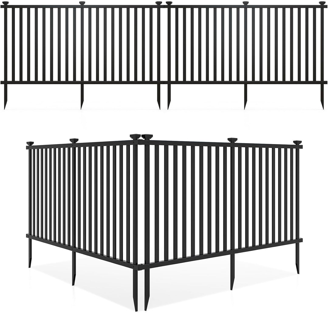 Giantex White Picket Fence - 2 Panels, 80&