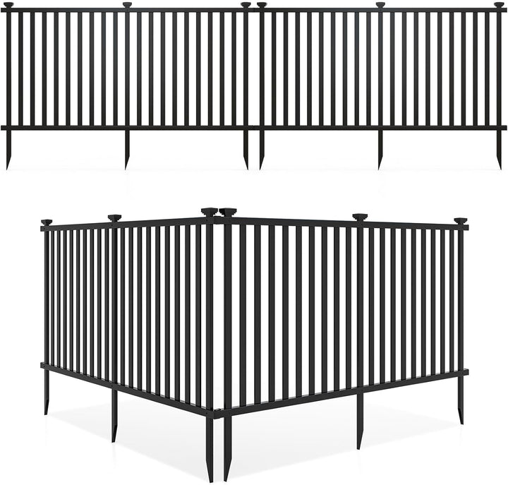 Giantex White Picket Fence - 2 Panels, 80&