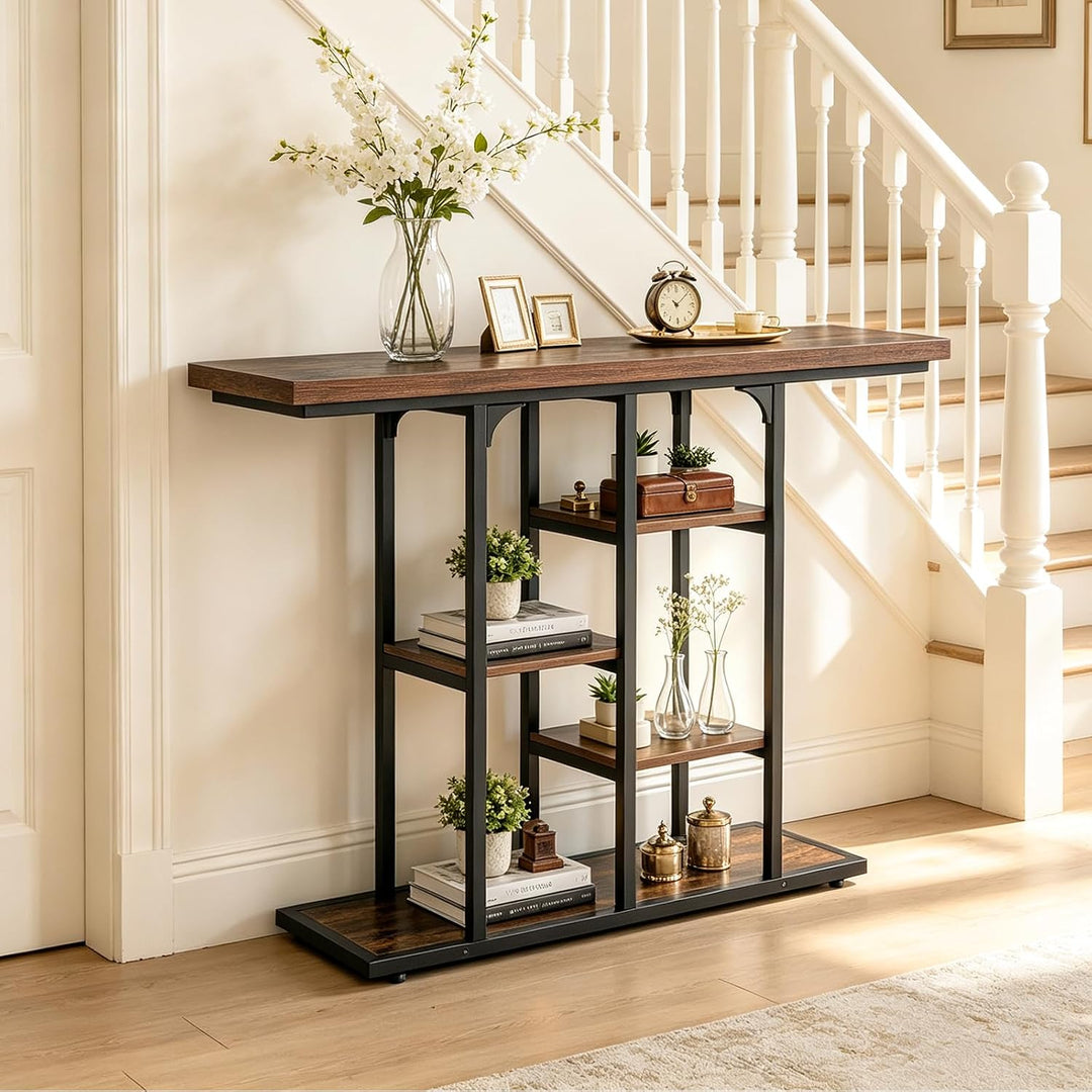 GIANTEX 43" Console Table with Storage Shelves