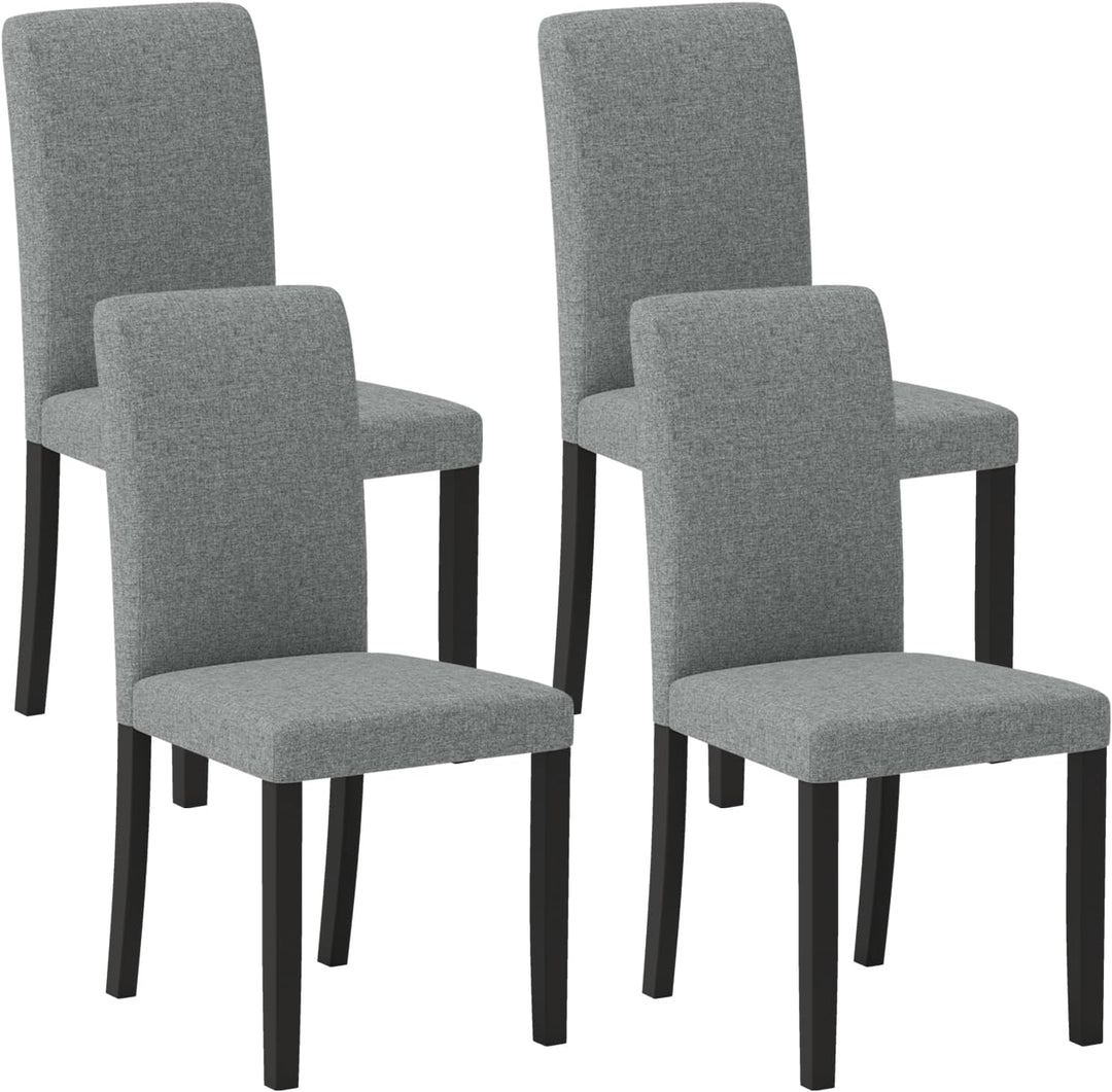 iantex Upholstered Dining Chairs Set of 2/4 Mid-Century Modern Fabric Parson Chair w/Rubber Wood Legs