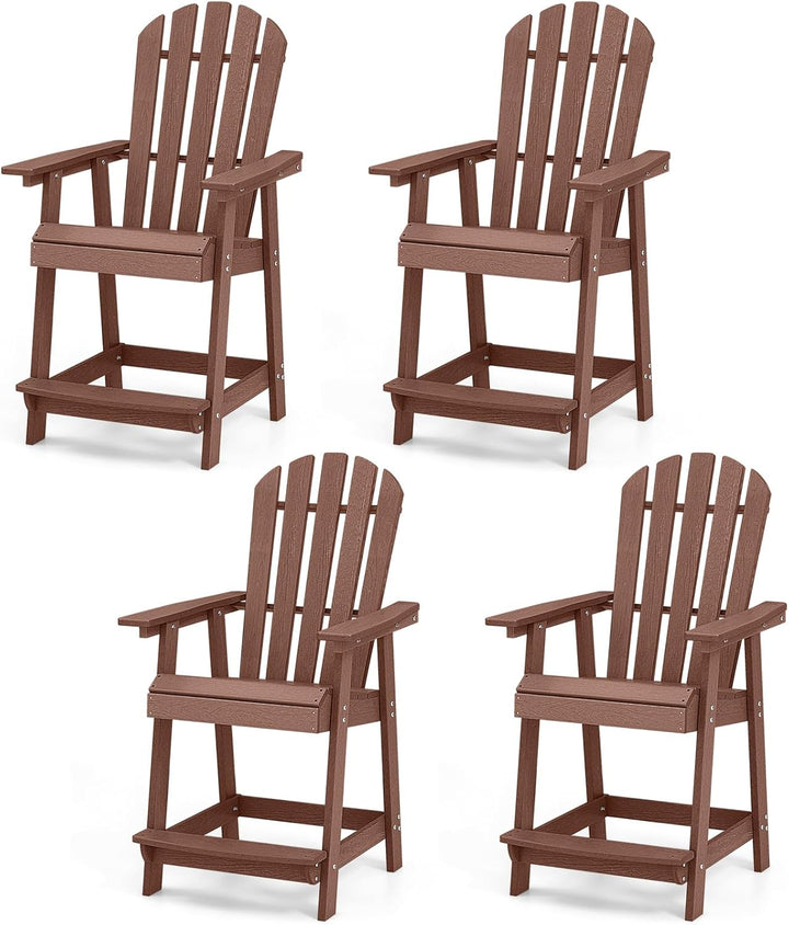 Giantex HDPE Tall Adirondack Chair, 24.5”H Counter Height Bar Stool