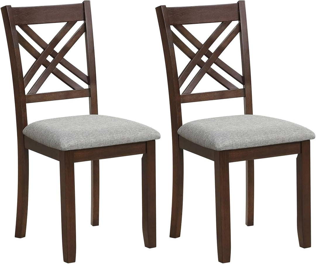 GIANTEX Wood Dining Chairs Farmhouse X-Back Kitchen Chairs