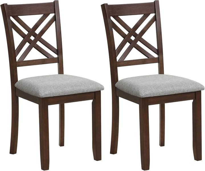 GIANTEX Wood Dining Chairs Farmhouse X-Back Kitchen Chairs