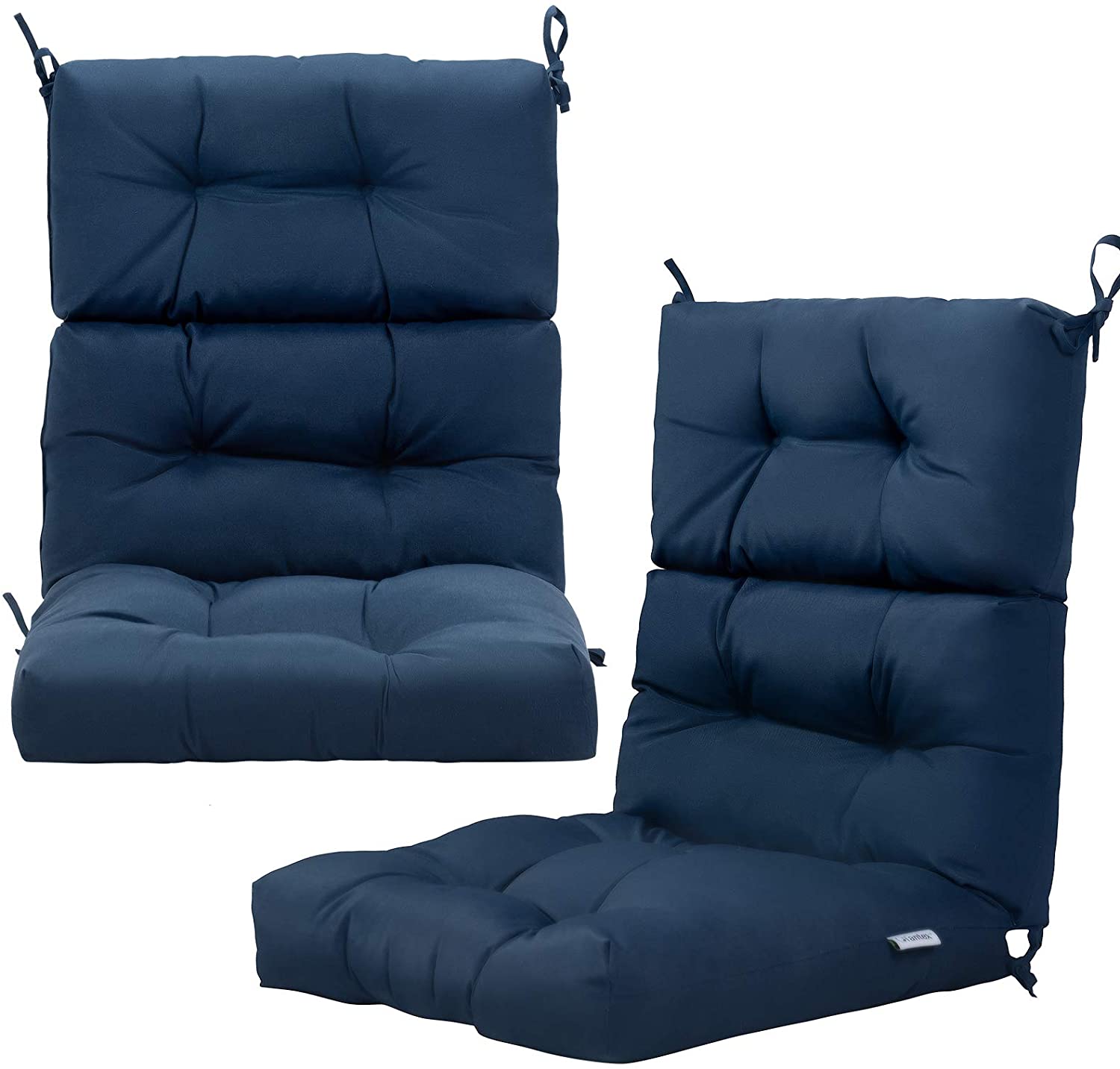 4.5 Inch Thick Outdoor High Back Chair Pads | Tufted Patio Cushion
