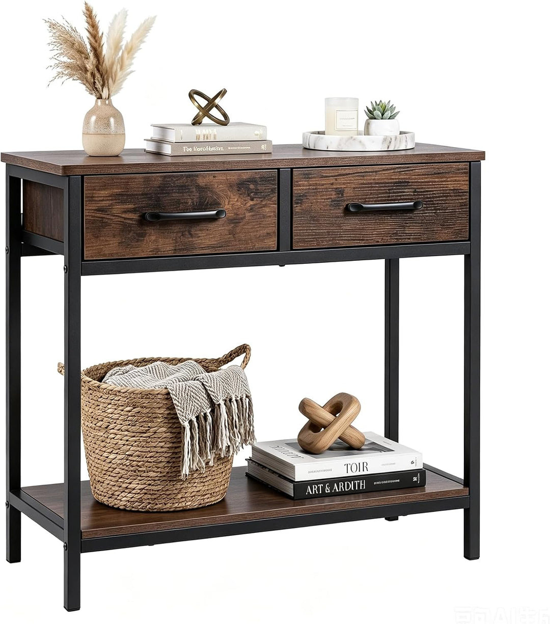 GIANTEX Narrow Console Table Industrial Sofa Table