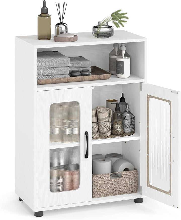 Giantex Bathroom Storage Cabinet with 2 Doors &amp; 3-Level Adjustable Shelf