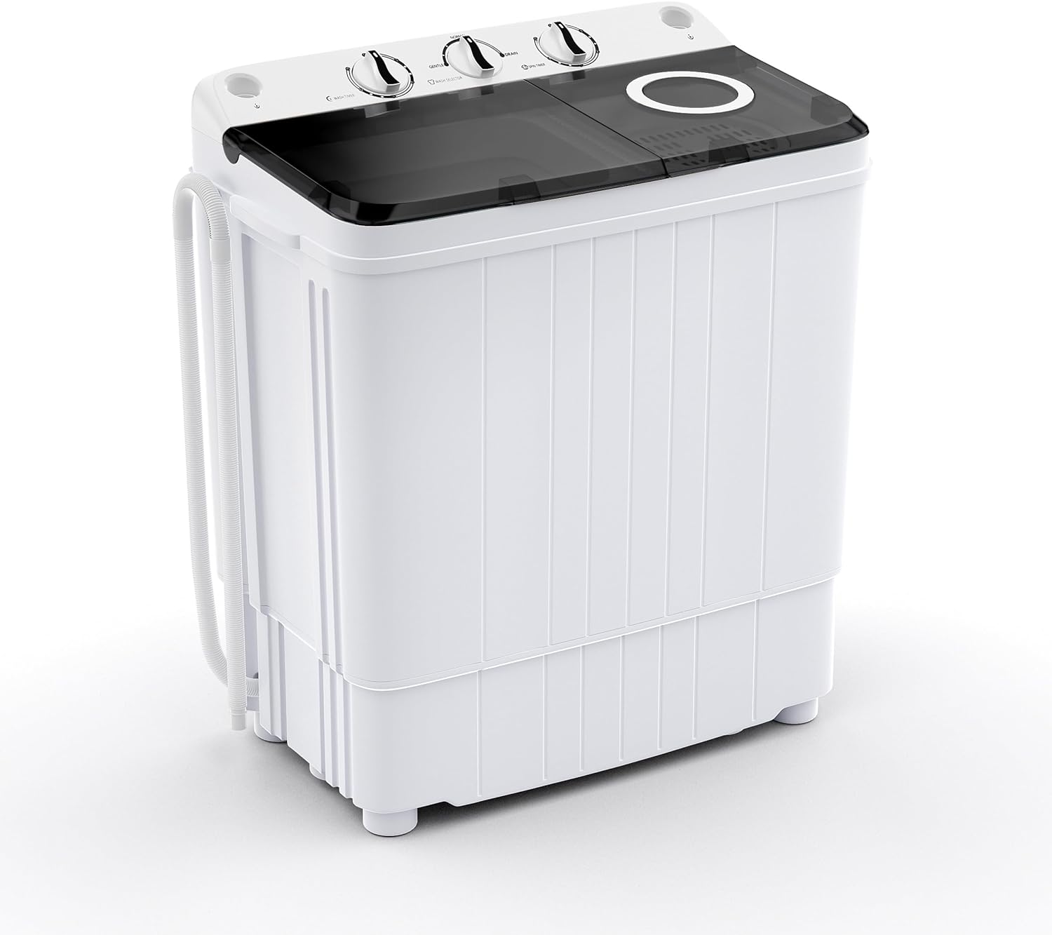 Giantex Portable Washing Machine, 17.6lbs Compact Portable Washer Twin Tub Combo with Pump Drain