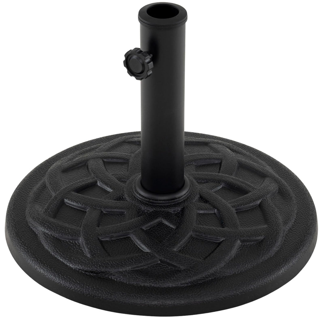 GIANTEX Patio Umbrella Base with Metal Holder Fits 1.5"-1.9" Pole