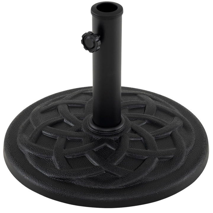 GIANTEX Patio Umbrella Base with Metal Holder Fits 1.5"-1.9" Pole