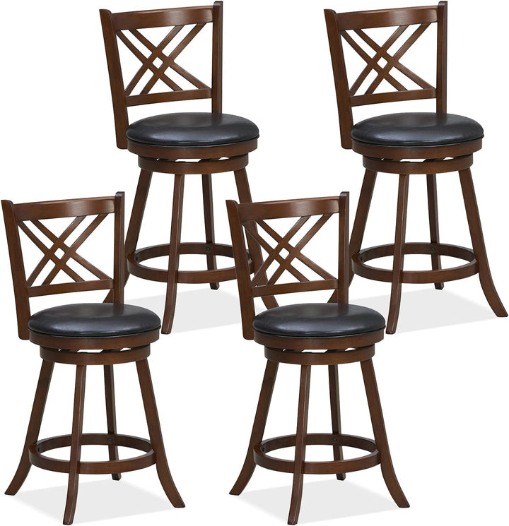 360° Swivel Barstools Set of 2 - Giantex