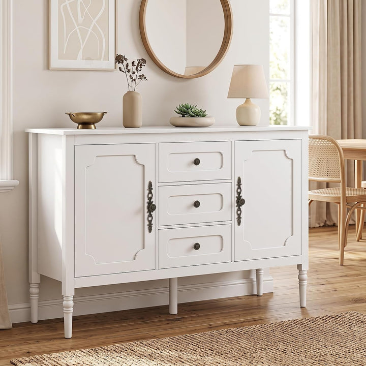 GIANTEX 47" Buffet Cabinet with Storage  3-Drawer Sideboard Cabinet
