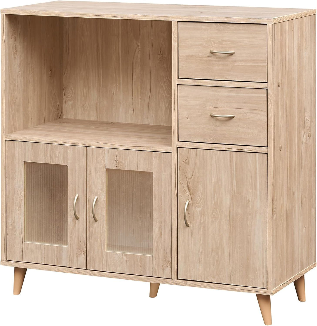 Giantex 36 Inch Sideboard Buffet Cabinet with Open Compartment