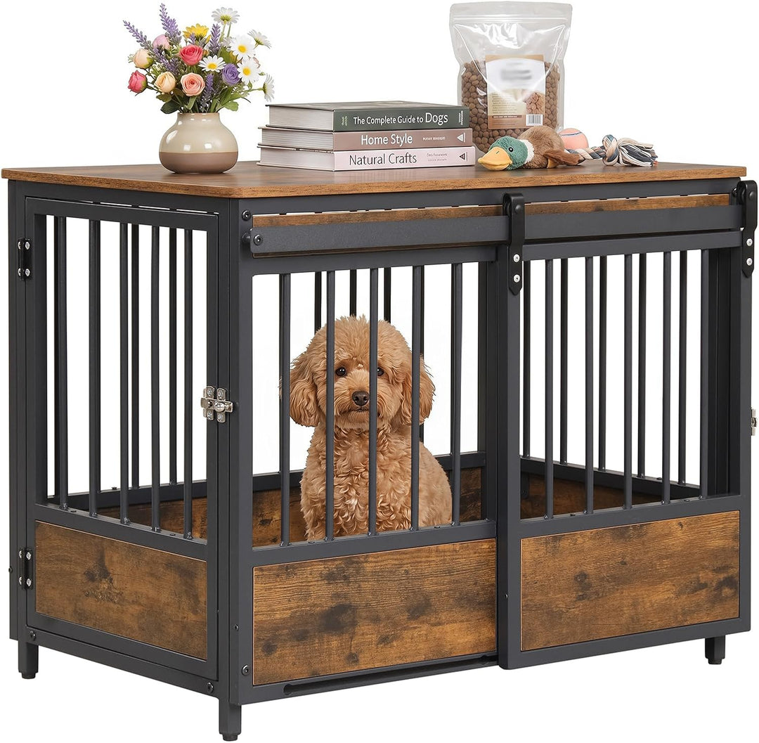 GIANTEX Dog Crate Furniture with 2 Doors