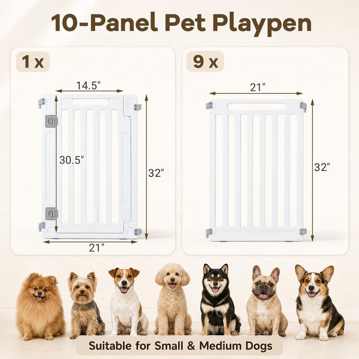 GIANTEX 32" Plastic Pet Fence