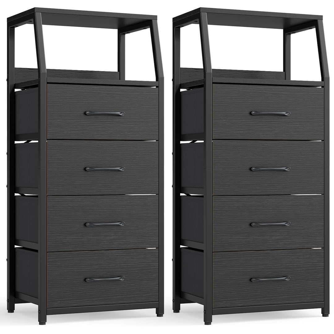 GIANTEX Tall Dresser with 5/4 Fabric Drawers (1/2)