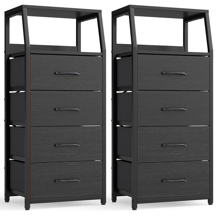 GIANTEX Tall Dresser with 5/4 Fabric Drawers (1/2)