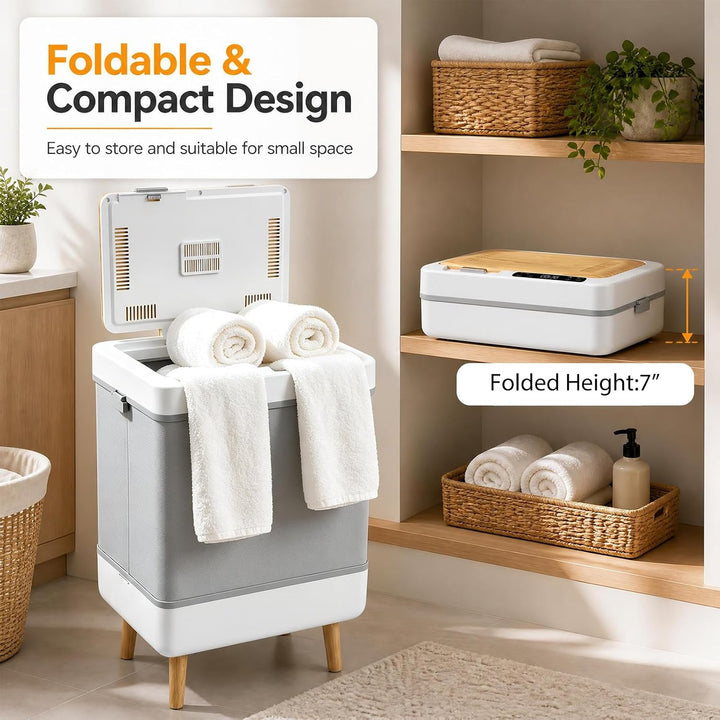 GIANTEX 35L Towel Warmer with Foldable Design, Auto Shut Off &amp; Delay Start