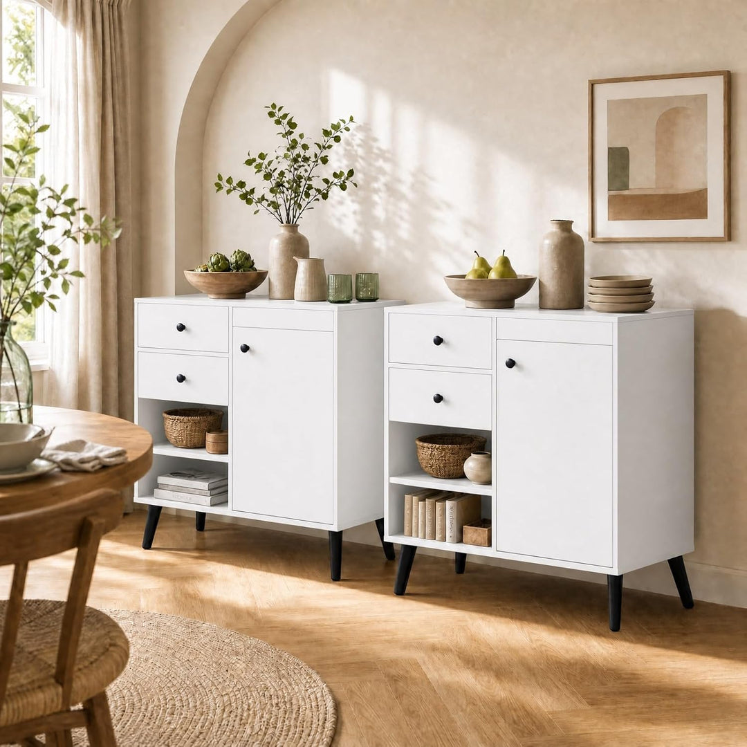 GIANTEX Buffet Cabinet with Storage, 31" Wooden Sideboard Cabinet