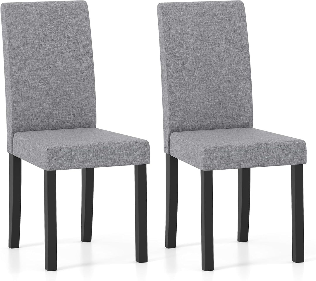 Giantex Upholstered Dining Chair Set of 2/4 Mid Century Modern Fabric Kitchen Chairs with Thick Padded Seat