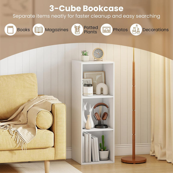 GIANTEX Cube Bookshelf Tool-Free Assembly Wooden Book Shelf