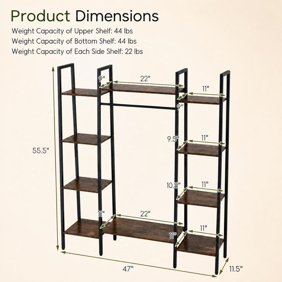 GIANTEX 10-Tier Plant Stand with LED Lights, 55.5" Tall Plant Shelf