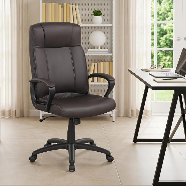 Giantex Faux Leather Office Chair Computer Desk Chair with Rocking Function