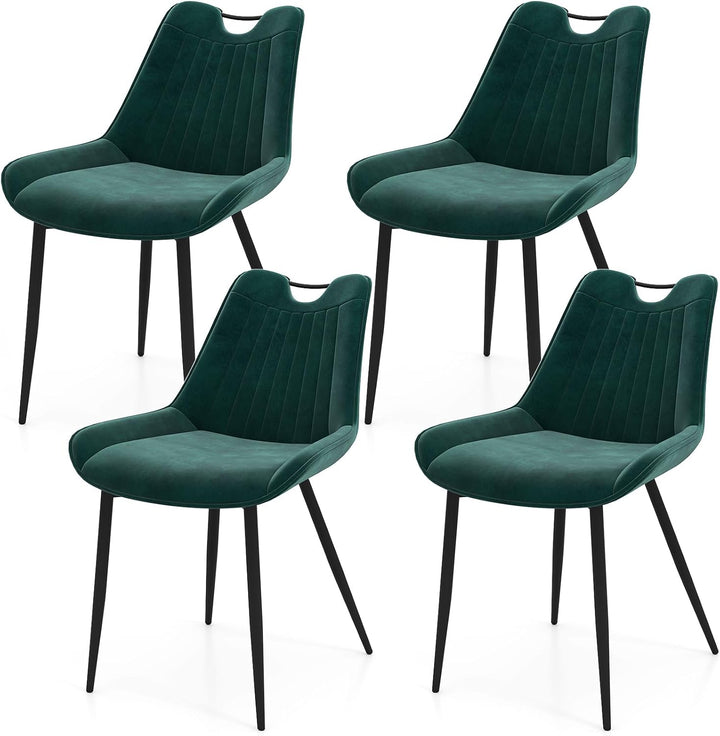 Giantex Dining Chairs Set of 4 PU Leather Upholstered Kitchen Dining Room Chairs