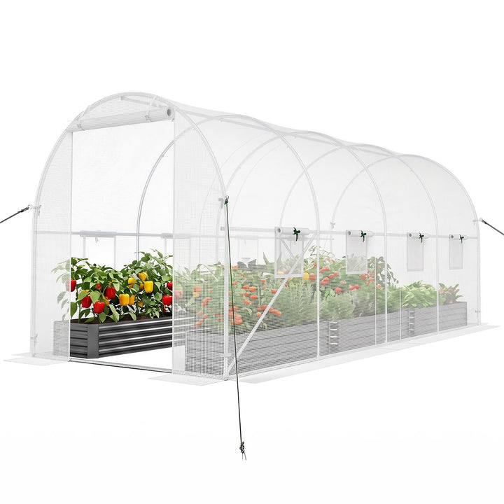 Giantex 15 x 7 x 7 ft Walk-in Tunnel Greenhouse for Outdoors
