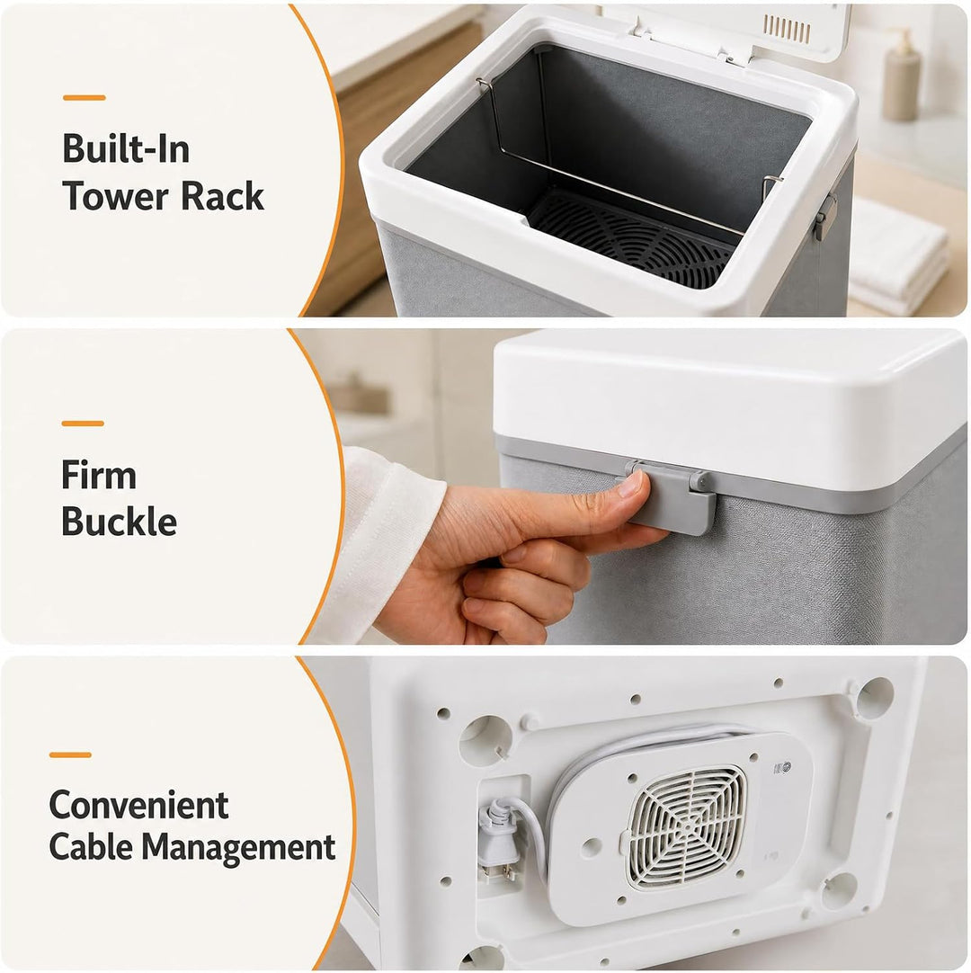 GIANTEX 35L Towel Warmer with Foldable Design, Auto Shut Off &amp; Delay Start