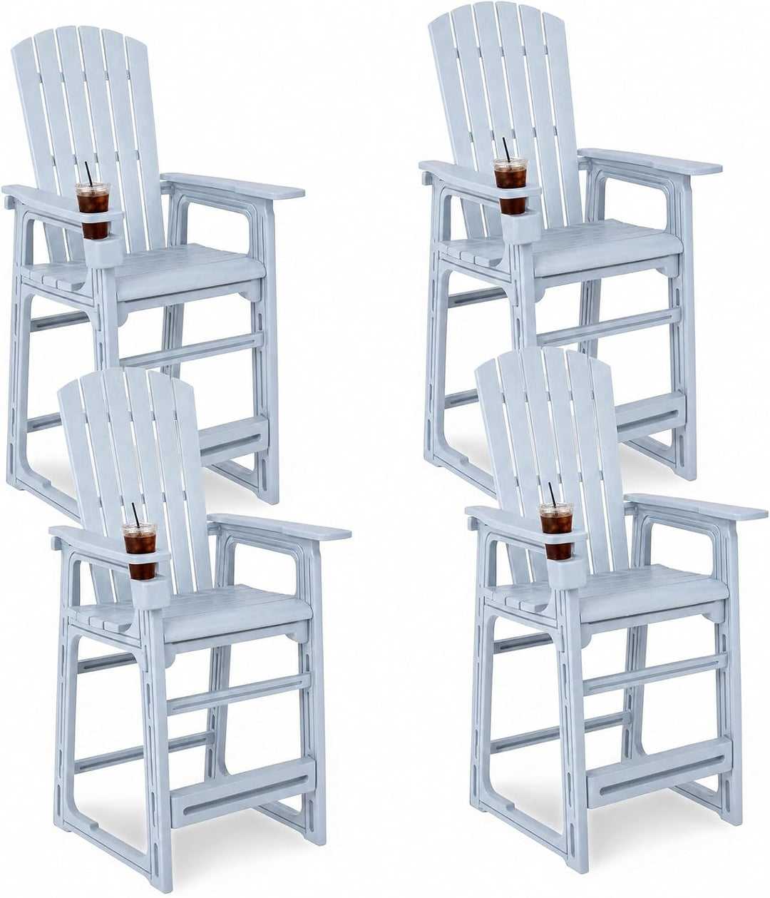 GIANTEX Outdoor Bar Stool 29 Inch Tall Adirondack Chair