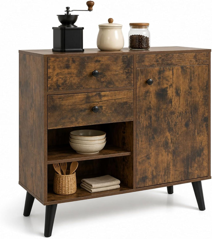 GIANTEX Buffet Cabinet with Storage, 31" Wooden Sideboard Cabinet