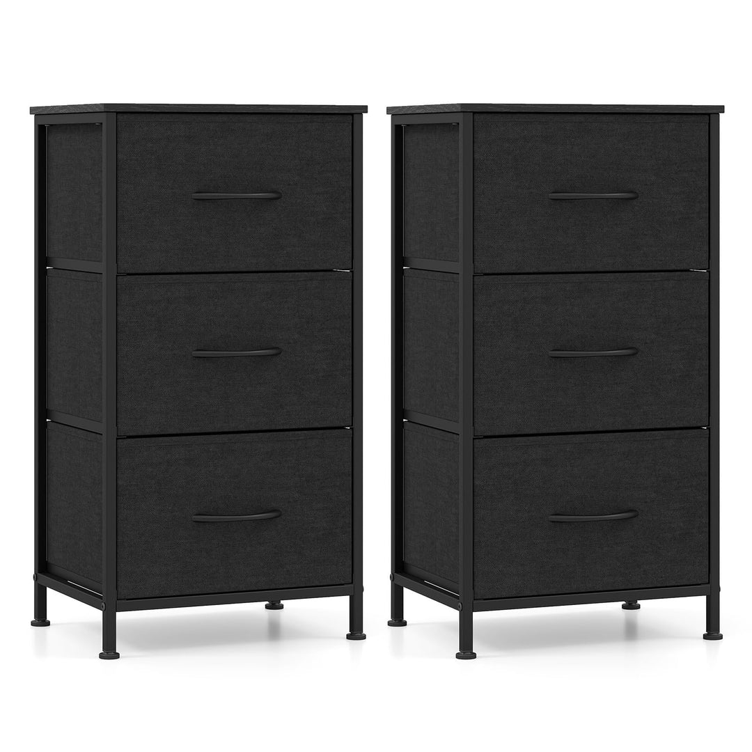 GIANTEX 3/4/5 Drawers Dresser Nightstand with Heavy-Duty Metal Frame (1/2)