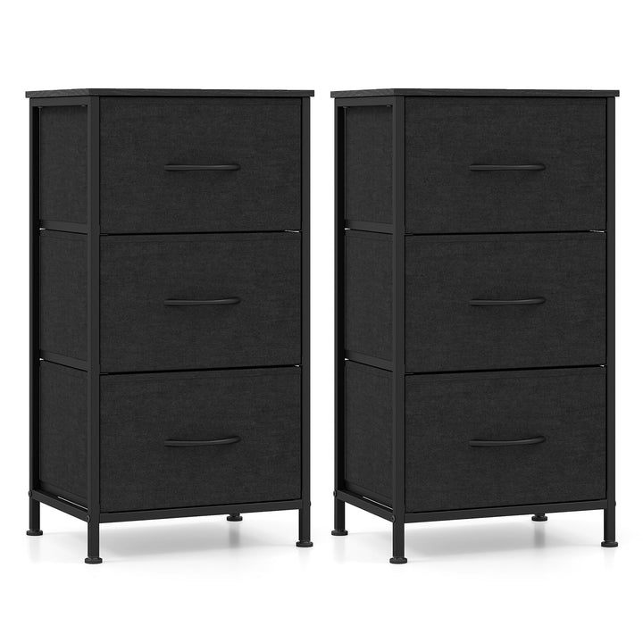 GIANTEX 3/4/5 Drawers Dresser Nightstand with Heavy-Duty Metal Frame (1/2)
