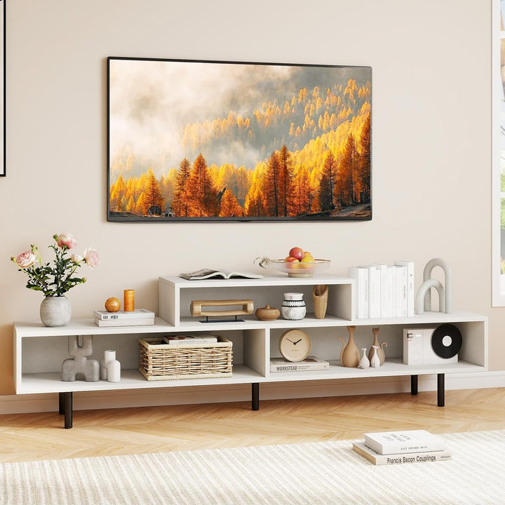 Giantex 3 Cubby TV Stand for 55/65/70 Inch TV | 63" Modern Entertainment Center