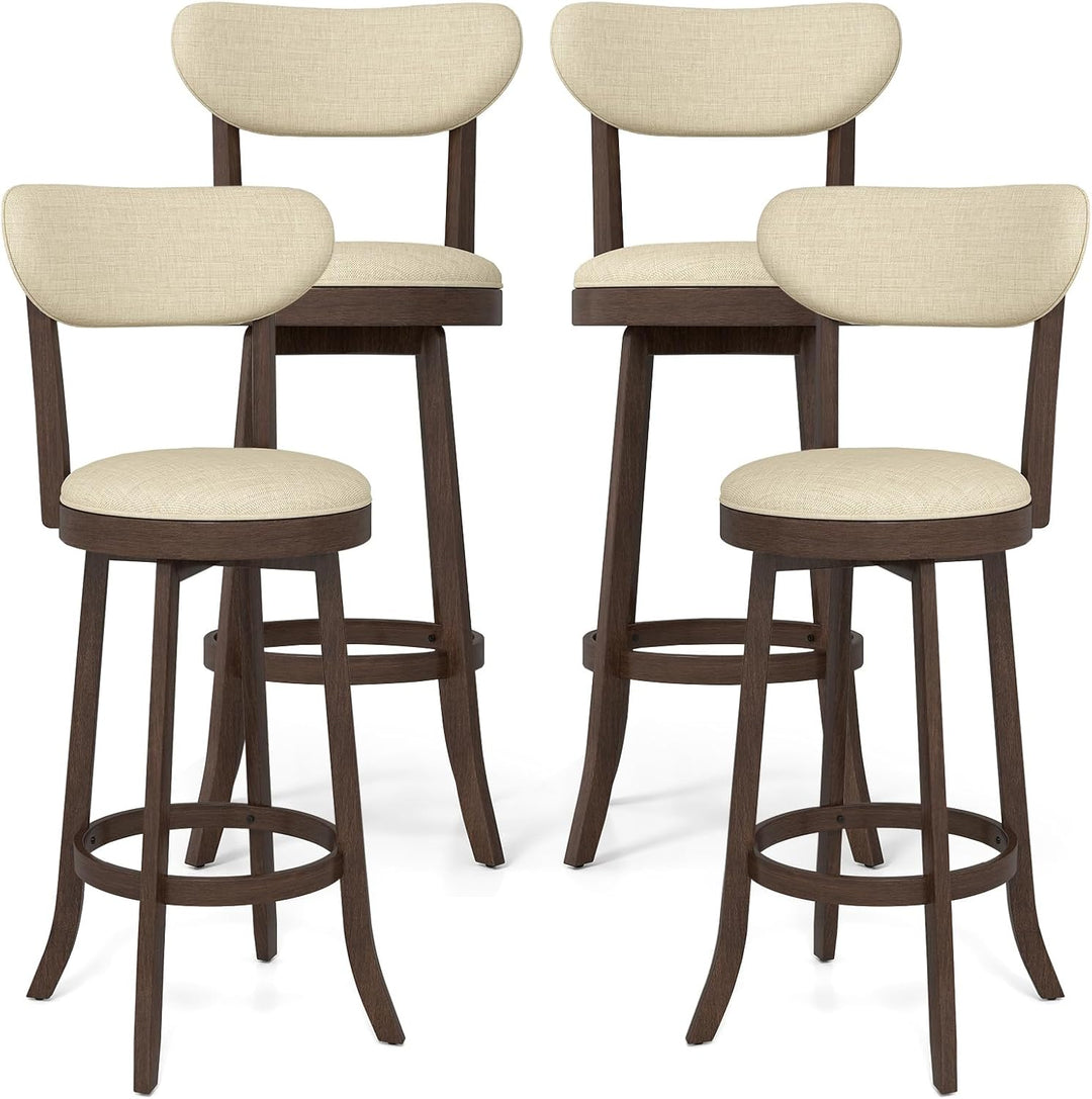 Giantex 30.5" Swivel Bar Stools Set for Kitchen Island Dining Room Pub