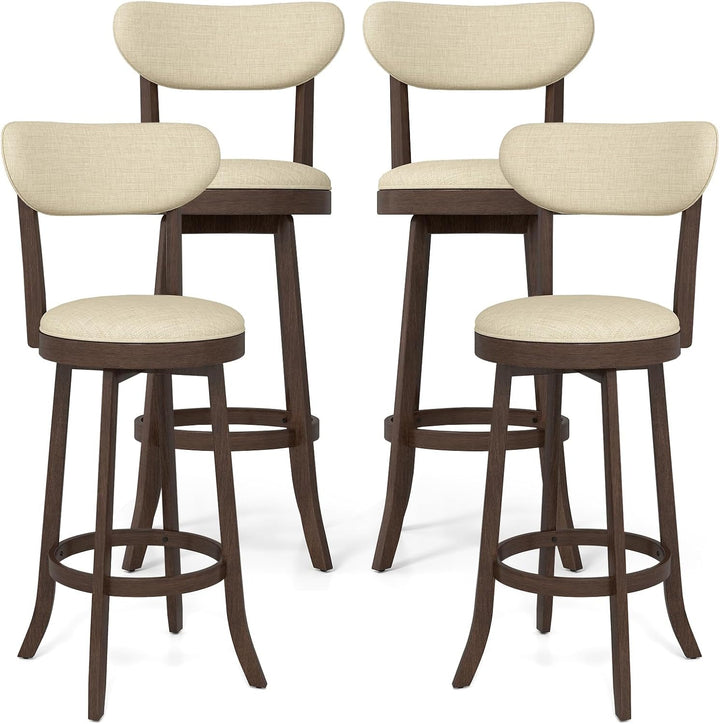 Giantex 30.5" Swivel Bar Stools Set for Kitchen Island Dining Room Pub