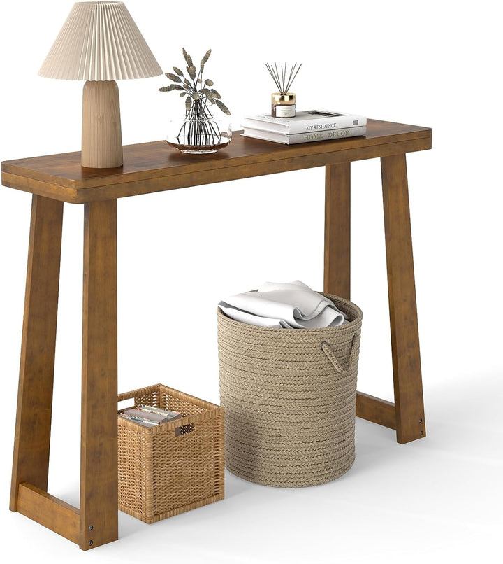 Giantex Narrow Long Console Table Behind The Couch
