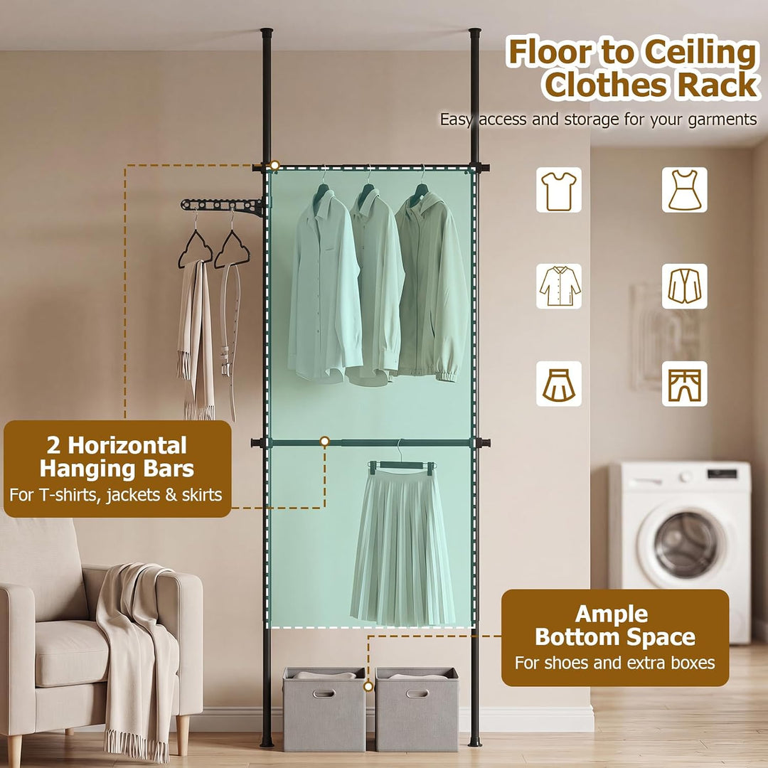 Giantex Floor to Ceiling Clothes Rack