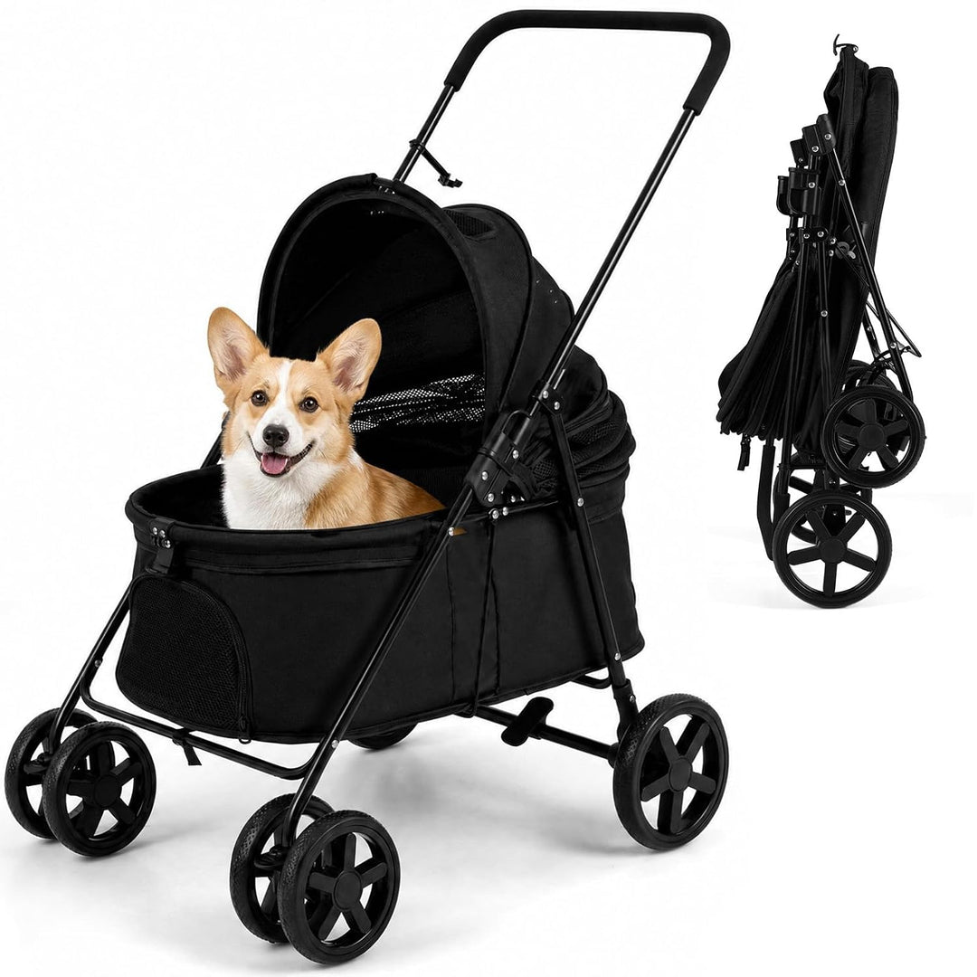 GIANTEX Pet Stroller for Small &amp; Medium Dogs &amp; Cats, Vet Visits &amp; Travel