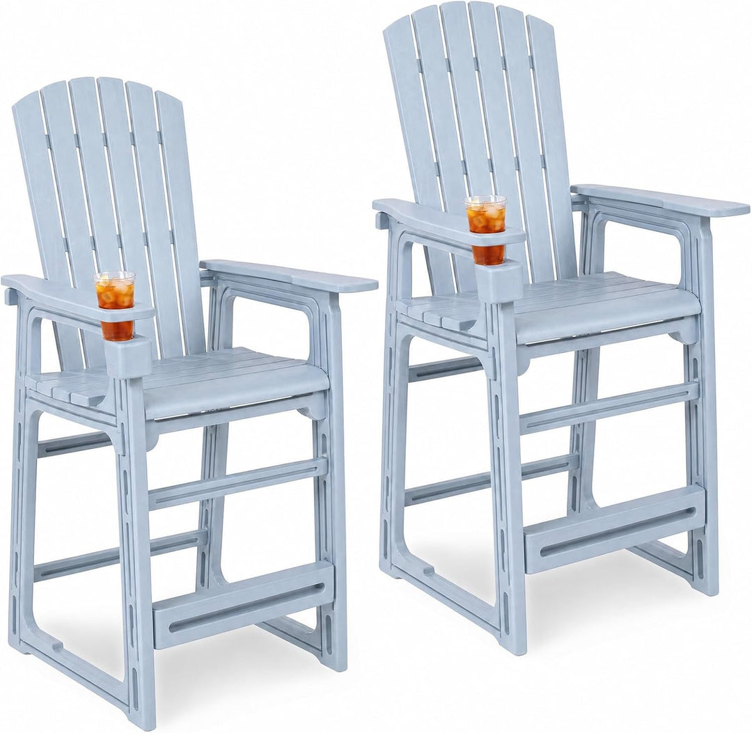 GIANTEX Outdoor Bar Stool 29 Inch Tall Adirondack Chair