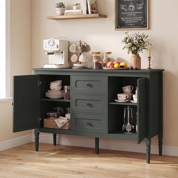 GIANTEX 47" Buffet Cabinet with Storage  3-Drawer Sideboard Cabinet