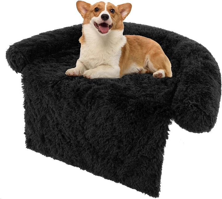 Giantex Calming Dog Bed - Fluffy Plush Pet Bed for Couch, Removable Washable Cover