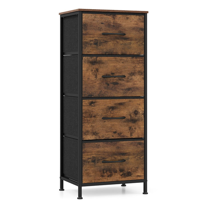 GIANTEX 3/4/5 Drawers Dresser Nightstand with Heavy-Duty Metal Frame (1/2)